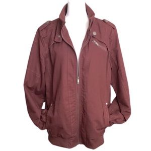 DWAR Men’s Dark Red utility jacket. Size M